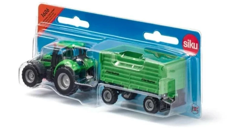 Siku Farmer - Deutz-Fahr z przyczepą Fortuna, Siku