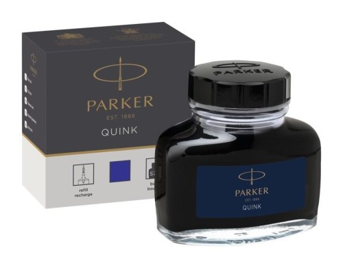 Atrament Quink w butelce niebieski, Parker