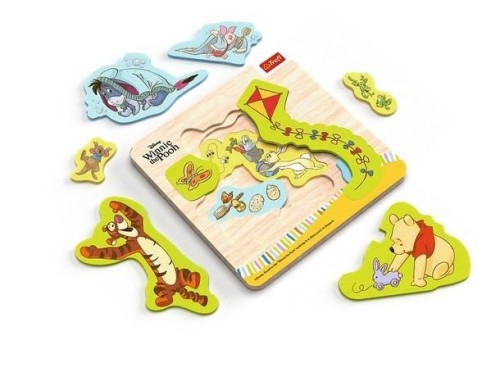 Puzzle drewniane Winnie The Pooh 12el TREFL, Trefl