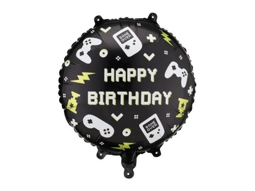 Balon foliowy pastylka Happy Birthday 35x35cm