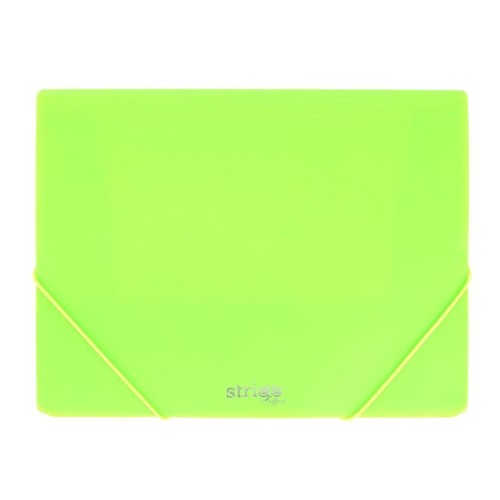 Teczka z gumką A4 PP neon zielona STRIGO, Strigo