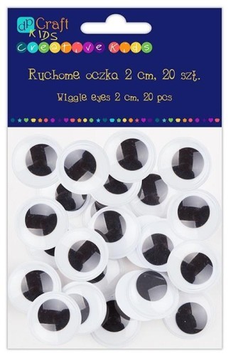 Ruchome oczka 2 cm 20szt, Dalprint