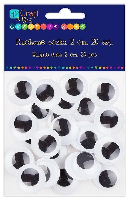 Ruchome oczka 2 cm 20szt, Dalprint