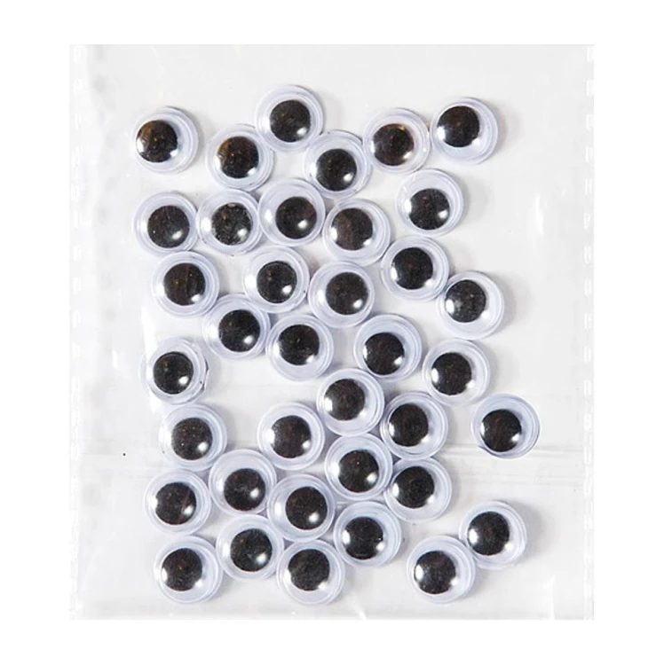 Samoprzylepne ruchome oczka 8mm 36szt, Dalprint