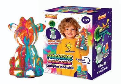Magiczne malowanie Lampka Krówka, Dumel