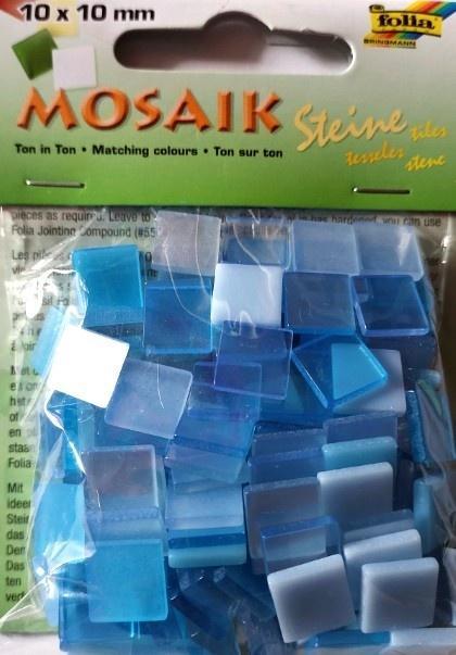 Mozaika kamyczki 10x10mm niebieska, Galeria Hobby