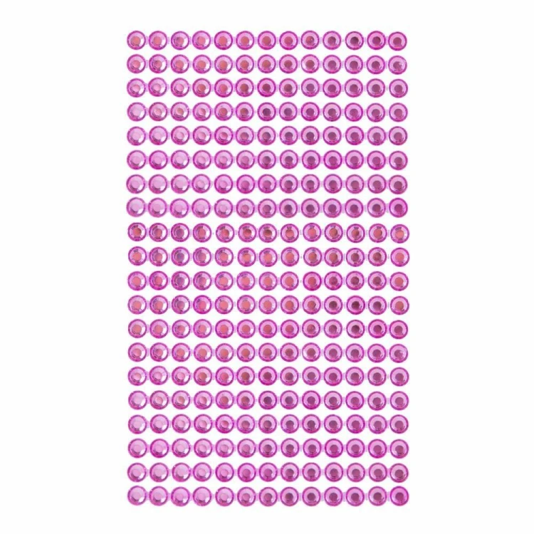 Kryształki samoprzylepne pink 6mm 260szt, Dalprint