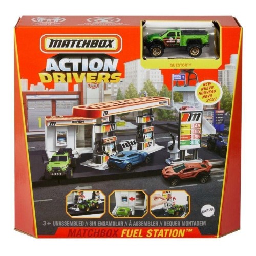 Matchbox Action Drivers Stacja benzynowa, Mattel