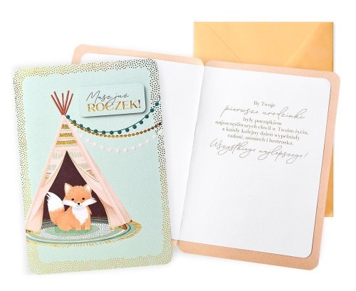 Karnet B6 Urodziny roczek