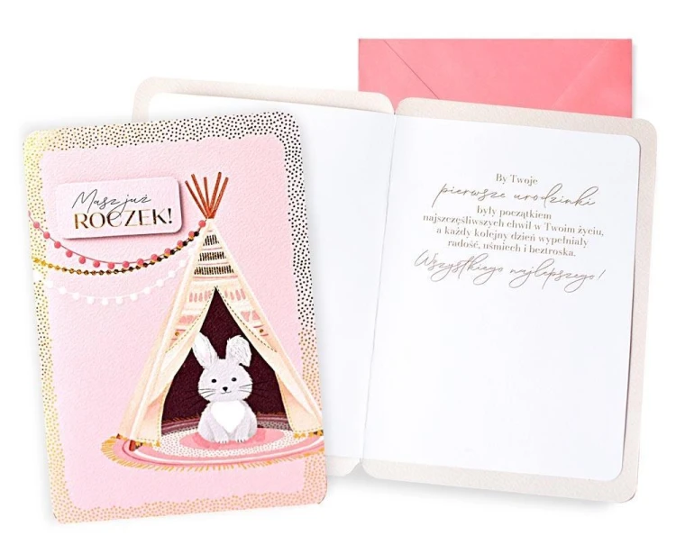 Karnet B6 Urodziny roczek