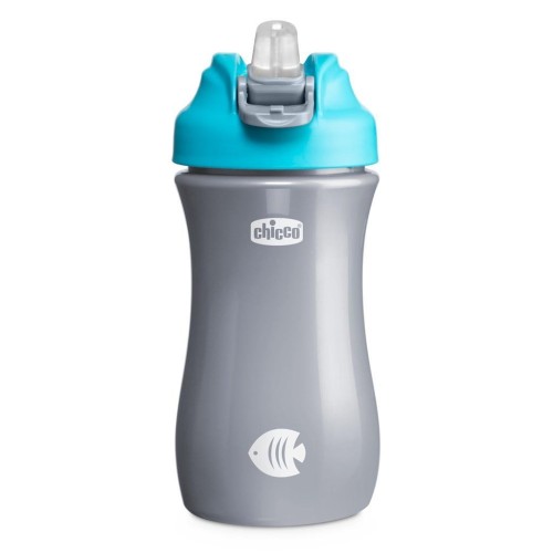 Bidon z miękkim ustnikiem 350ml niebieski, Chicco