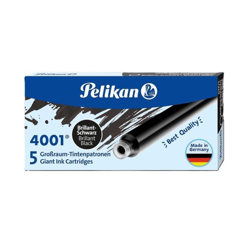 Naboje atramentowe długie 5szt czarne, PELIKAN