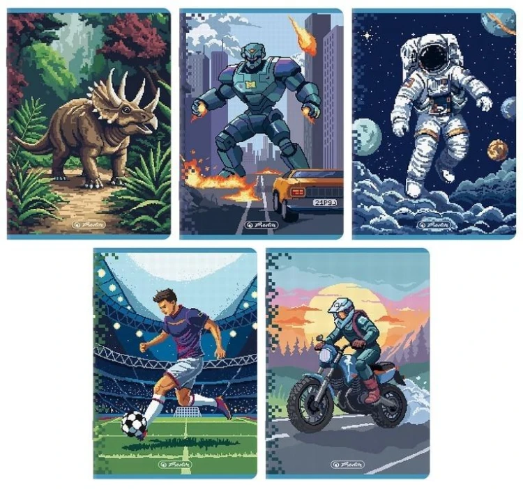 Zeszyt A5/32K kratka Pixel (10szt) HERLITZ