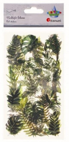 Naklejki foliowe 6 plansz liście, Titanum
