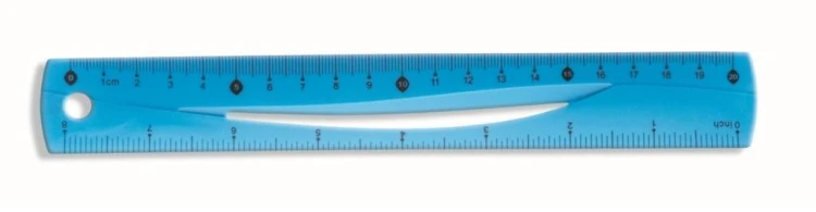 Linijka niebieska 20cm BL020-NB, Tetis
