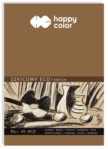 Blok szkicowy eco A5/40K 80g HAPPY COLOR, GDD