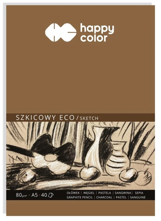 Blok szkicowy eco A5/40K 80g HAPPY COLOR, GDD