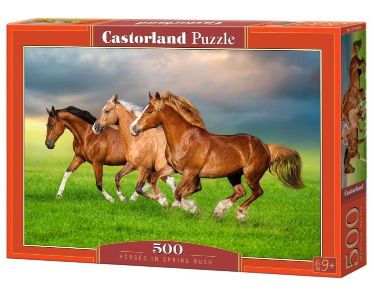 Puzzle 500 Horses in Spring Rush, Castorland