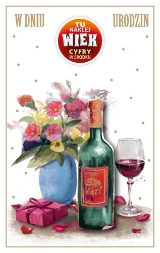 Kartka okolicznościowa Urodziny (wymienne cyfry)
