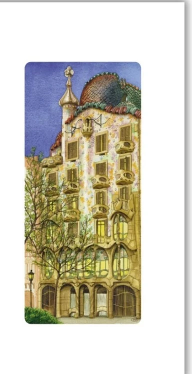 Karnet 12x23cm + koperta Gaudi Casa Battlo