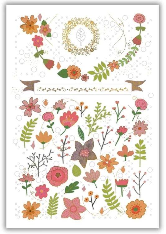 Karnet 12x18cm + koperta Kwiaty