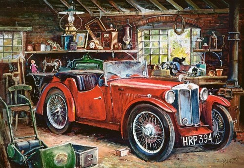 Puzzle 1000 Vintage Garage CASTOR, Castorland