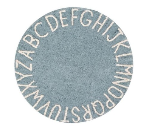 Dywan bawełniany okrądły ABC Vintage blue 150cm