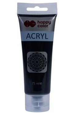 Farba akrylowa 75ml czarna HAPPY COLOR, GDD