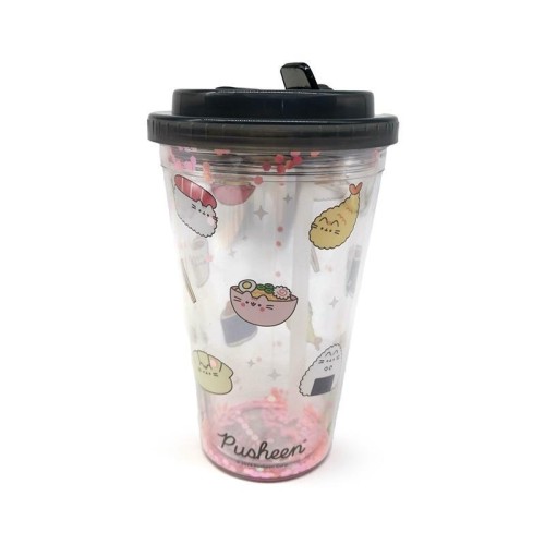 Kubek ze słomką i pokrywką Pusheen Sushi Cat