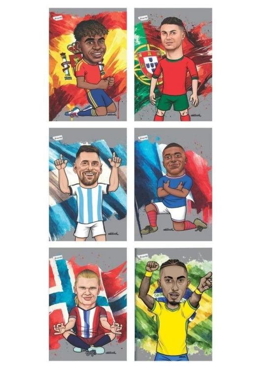 Zeszyt A4/40K kratka Footbal Icons (10szt) MAR MAR