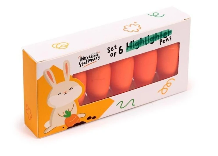 Zakreślacz Carrot 6szt, Puckator