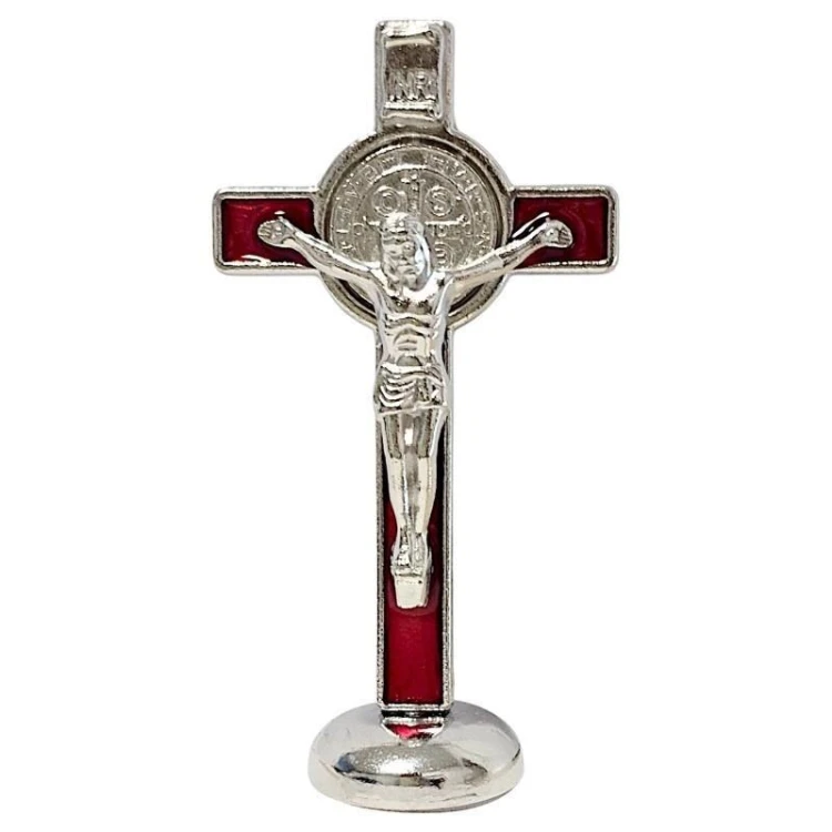 Krzyż stojący czerwony 8cm