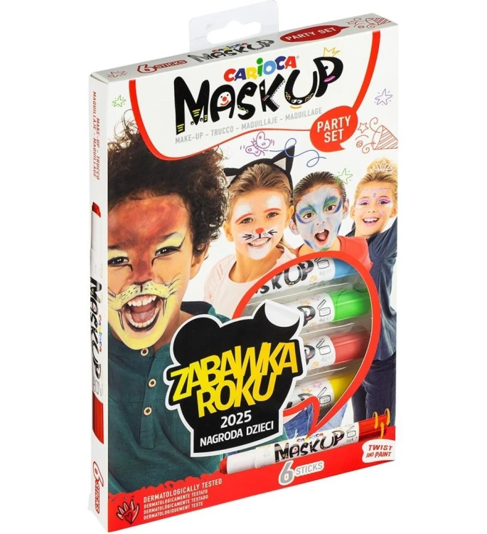 Kredki do twarzy MaskUP 6 kolorów CARIOCA, Carioca