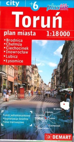Toruń +6 - plan miasta, praca zbiorowa