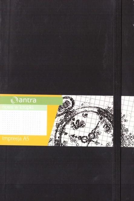 Notes A5 Kropki Impresja Czarny ANTRA, Antra