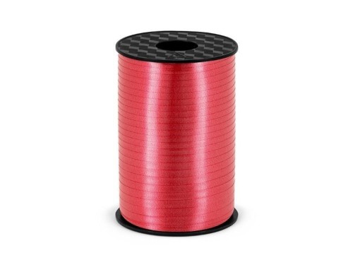 Wstążka plastikowa czerwona 5mmx225m, PartyDeco