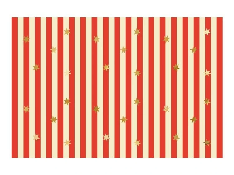 Obrus papierowy Pasy z gwiazdkami 180x120cm