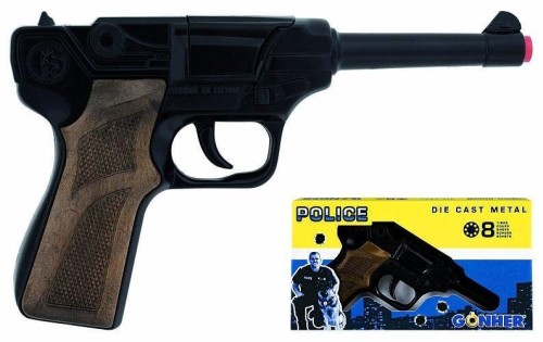 Metalowy pistolet policyjny 8 naboi, Gonher