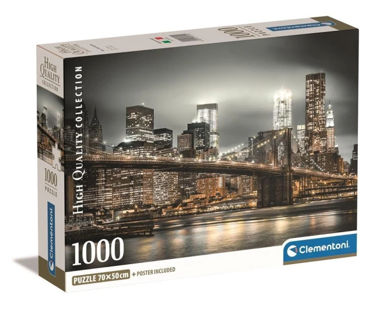 Puzzle 1000 Compact New York skyline, Clementoni
