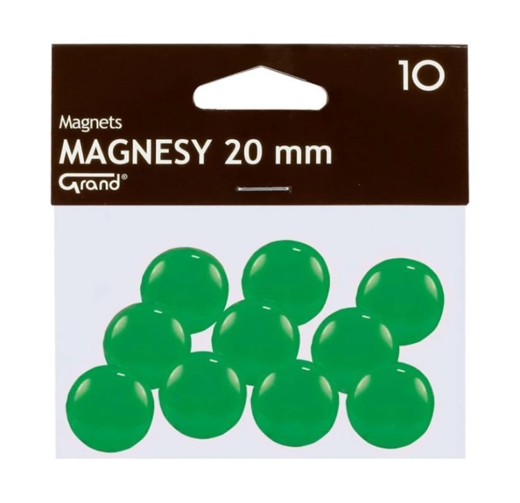 Magnes 20mm zielony 10szt GRAND, Grand
