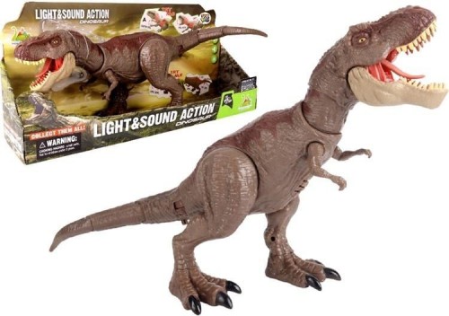 Dinozaur t-rex z ruchoma głowa świeci i ryczy