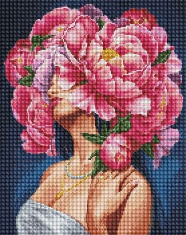 Diamentowa mozaika bez ramy - Czułość i... 40x50cm