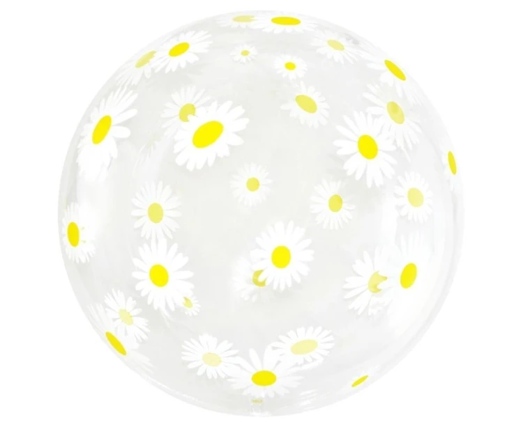 Balon Aqua kryształowy stokrotki 51cm