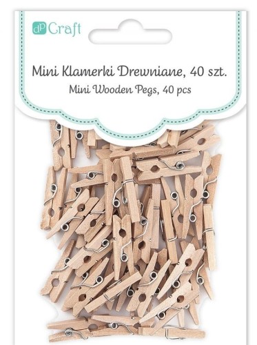 Klamerki mini drewniane 2,5cm 30szt, Dalprint