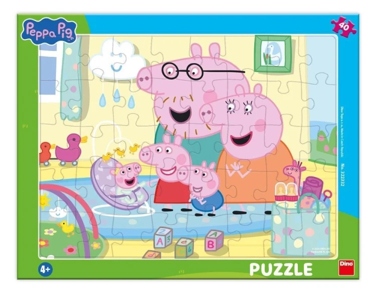 Puzzle ramkowe Świnka Peppa Rodzina 40el