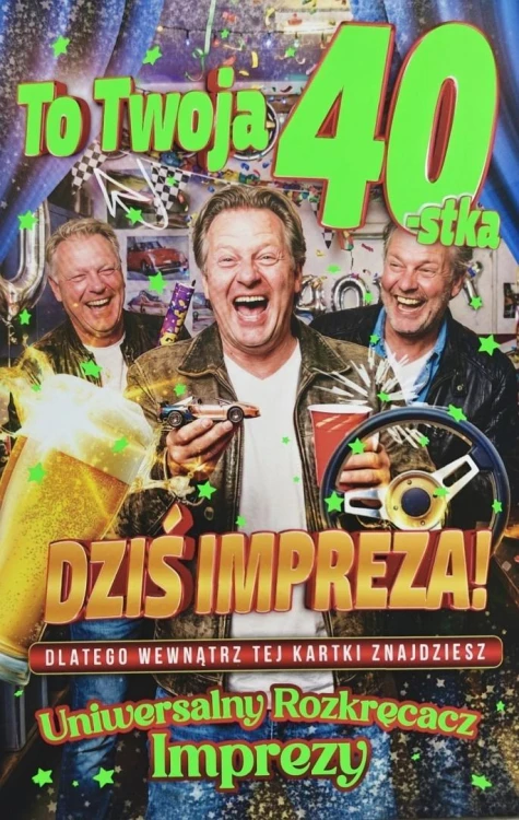278 Karnet JCX na 40 urodziny dla mężczyzny z...