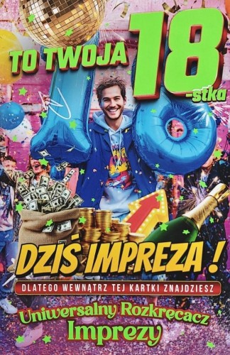 274 Karnet JCX na 18 urodziny dla chłopaka z grą..