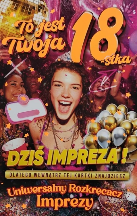 275 Karnet JCX na 18 urodziny dla dziewzyny z...