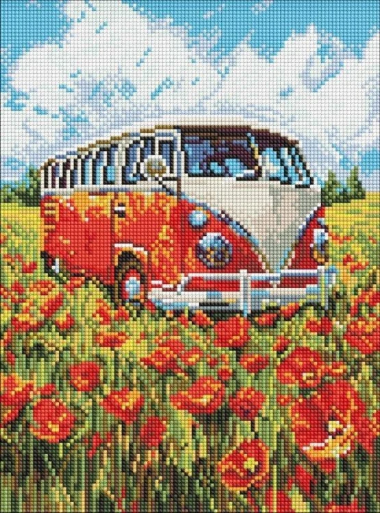 Diamentowa mozaika - Podróż w czerwień 30x40cm