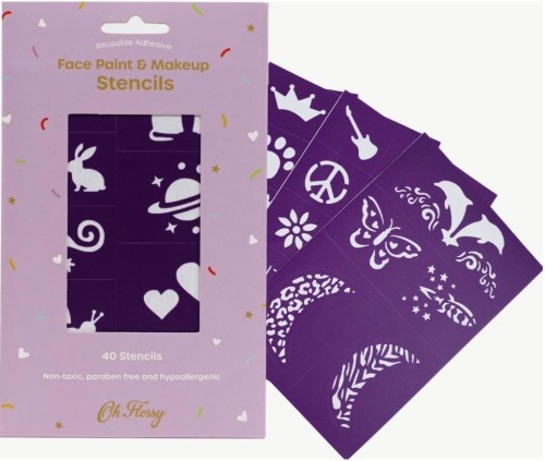 Kolorowe szablony do malowania twarzy 6 arkuszy